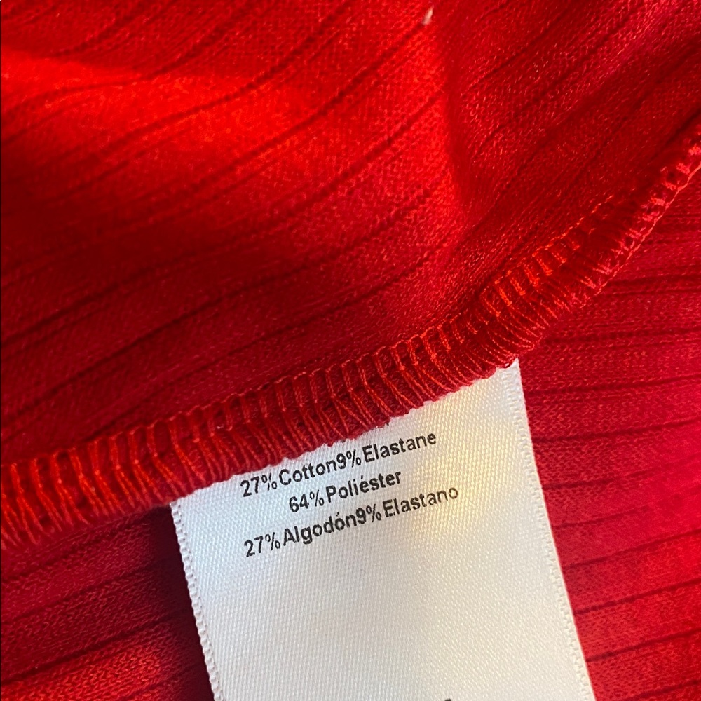 NWT MODCLOTH Ruffle Me This Red Ribbed Tank XL - Picture 4 of 6